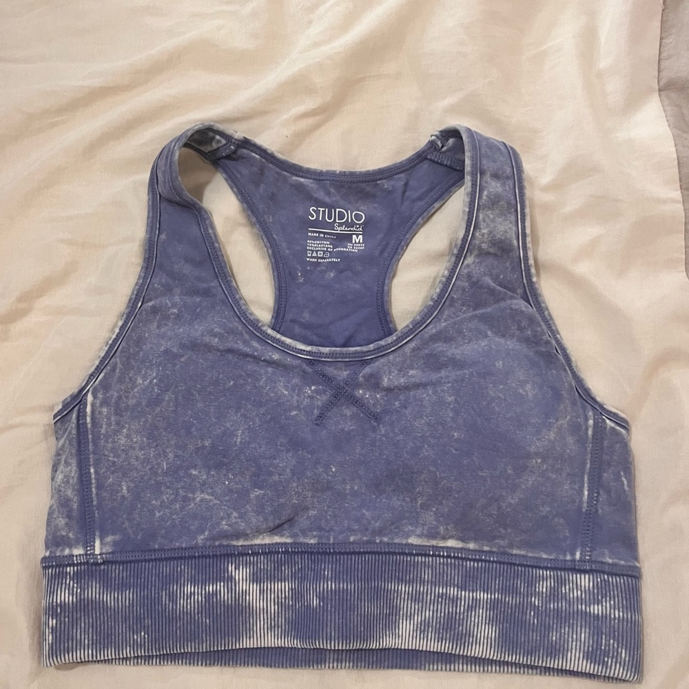 Studio Purple Tie-Dye Racerback Sports Bra